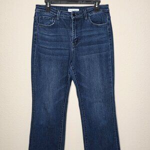 Flying Monkey "Come Closer" High Rise Super Soft Mini Flare Denim Jeans, Size 30